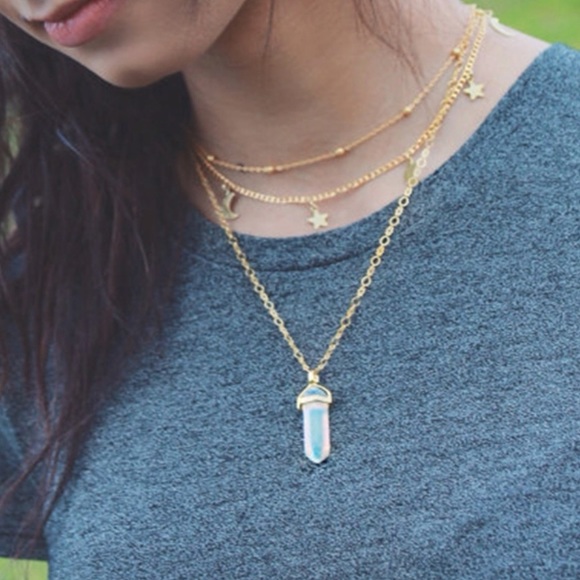 WILA Jewelry - PENELOPE✨ layered boho crystal necklace gold
